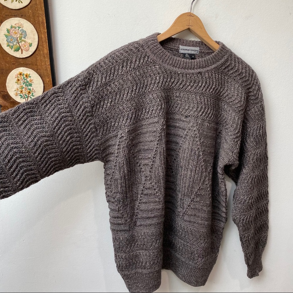 Vintage Pure New Wool Chunky Knit Sweater - Picture 9 of 14